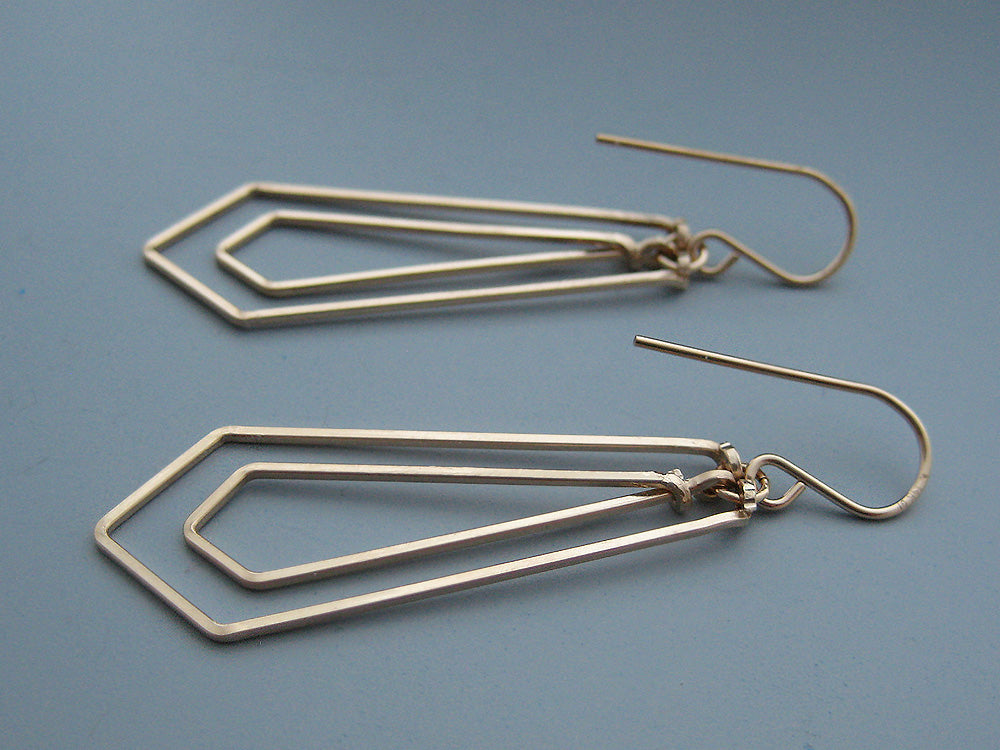 Linked Arrows Art Deco Earrings