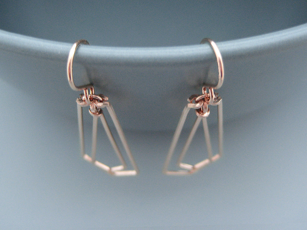 Linked Arrows Art Deco Earrings