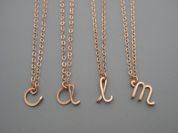 1 Lowercase Initial Necklace