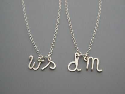 2 Lowercase Initial Necklace