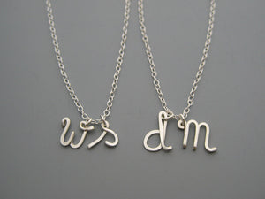 2 Lowercase Initial Necklace