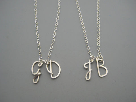 2 Uppercase Initial Necklace