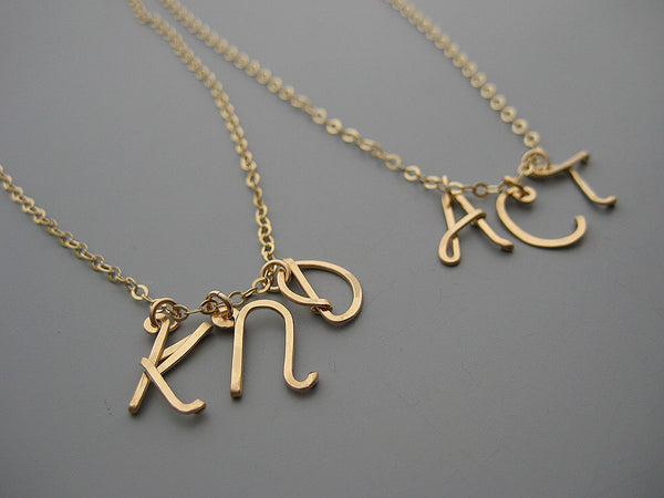 3 Uppercase Initial Necklace