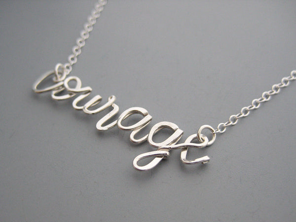Courage Word Necklace