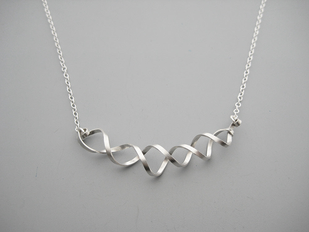 Double Helix DNA Geometric Necklace