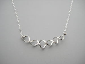 Double Helix DNA Geometric Necklace