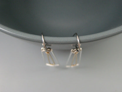 Arrow with Long Drop Geometric Earrings