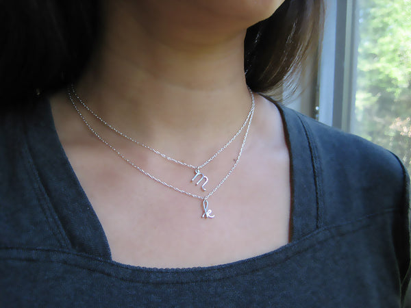 1 Lowercase Initial Necklace