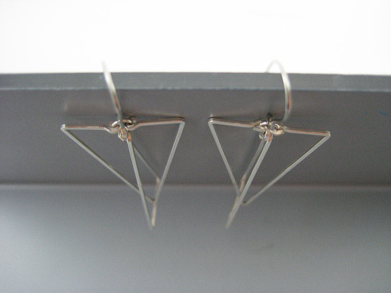 Interlocking Triangle Art Deco Earrings