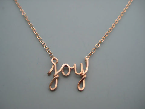 Joy Word Necklace