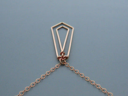 Linked Arrow Art Deco Necklace