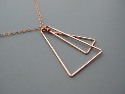 Linked Up Triangle Art Deco Necklace