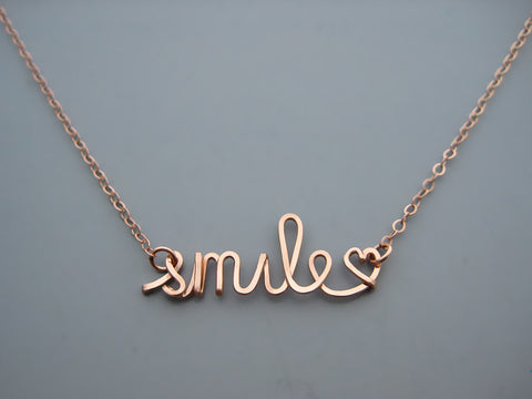 Smile Word Necklace