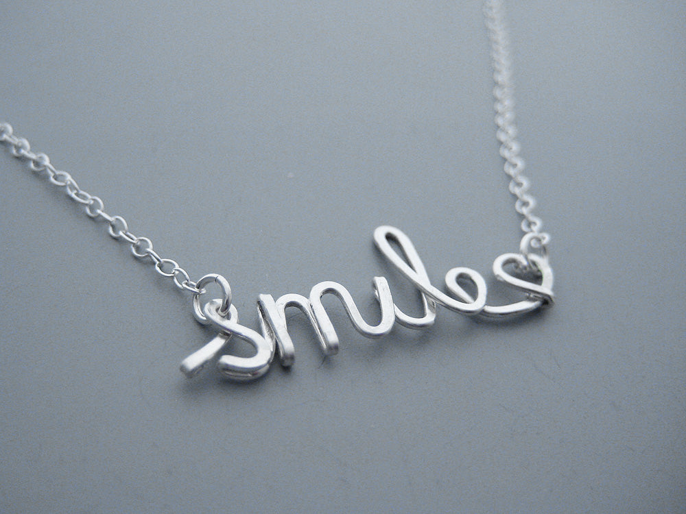 Smile Word Necklace