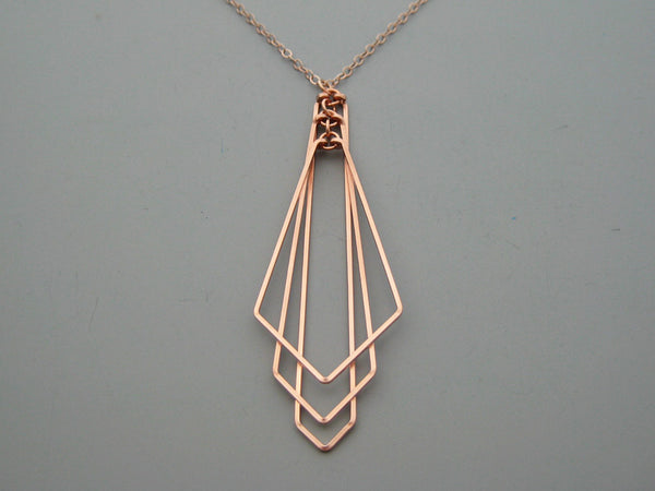 Tiered Arrow Art Deco Necklace