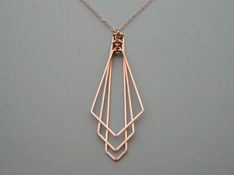 Tiered Arrow Art Deco Necklace