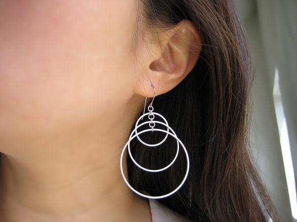 Tiered Circle Hoop Earrings