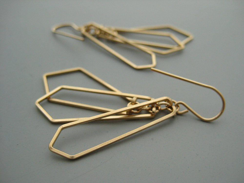 Tiered Kite Art Deco Earrings