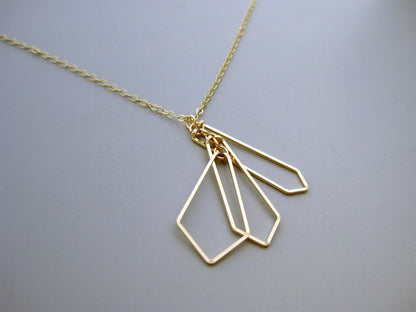 Tiered Kite Art Deco Necklace