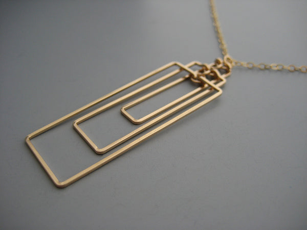 Tiered Tower Art Deco Necklace