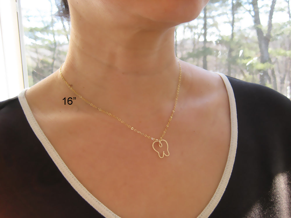 Tooth Geometric Necklace